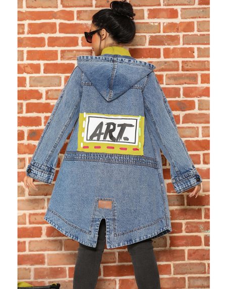 ART Print Jeans Shirt - Image 2