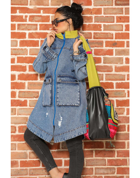 ART Print Jeans Shirt - Image 3
