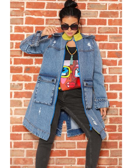 ART Print Jeans Shirt