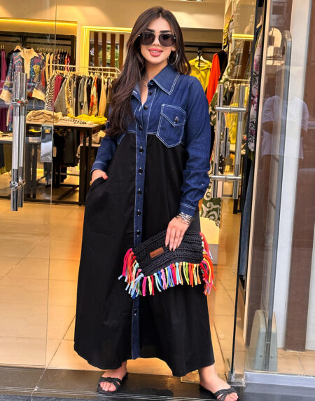 pocket denim dress poplin - Image 3