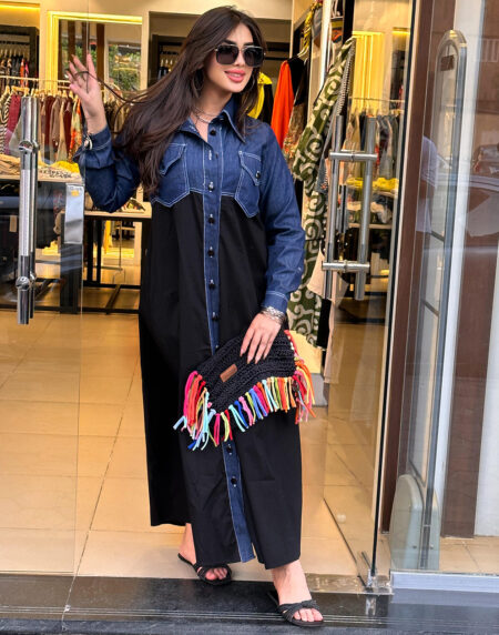 pocket denim dress poplin - Image 2