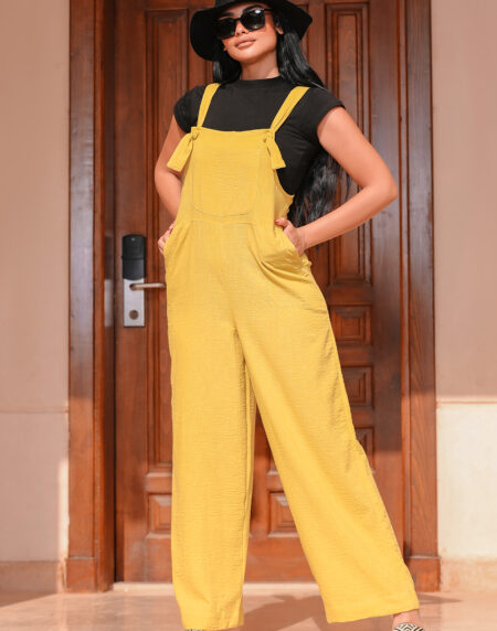 linen square neck jumpsuit - Image 11