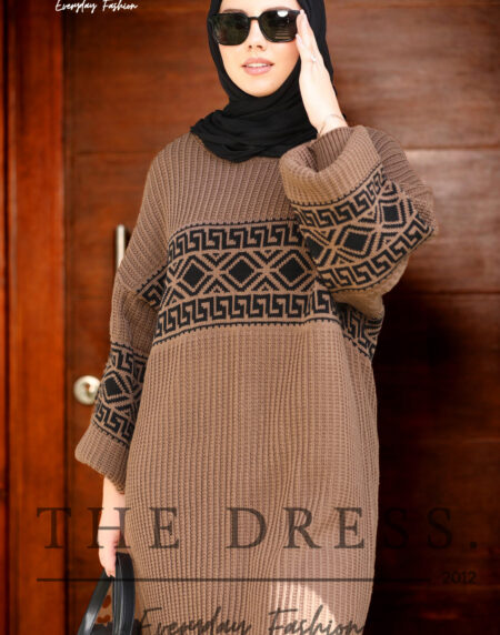 knitwear dress in pattern - Image 2