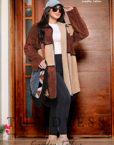 fur jacket with zipper - Image 4