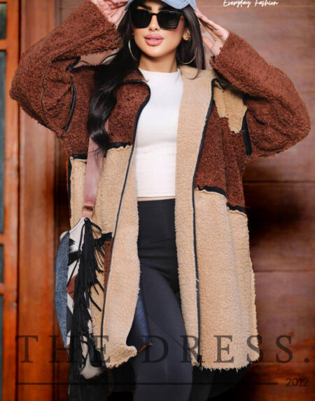 fur jacket with zipper