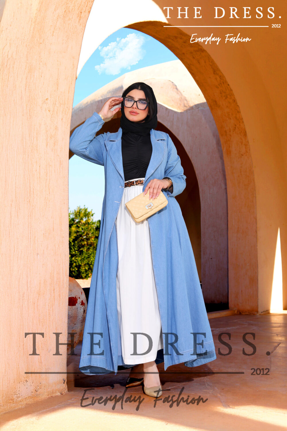 blazer dress in denim