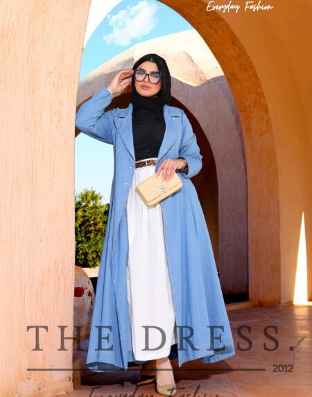 blazer dress in denim