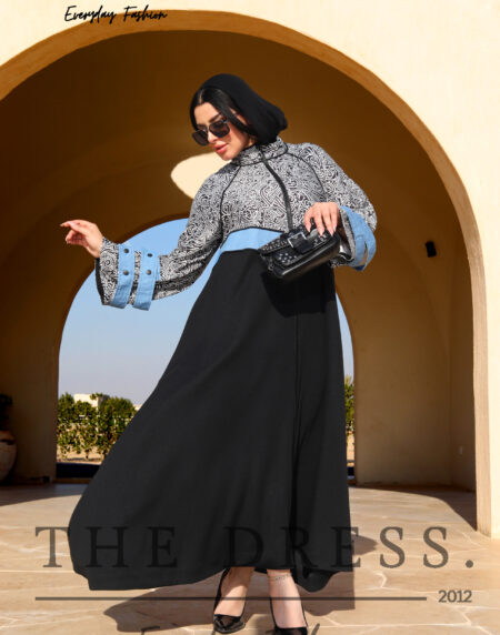 classic dress with vintage pattern - Image 2
